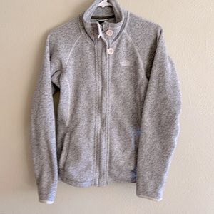 North Face Grey Zip Up Fleece